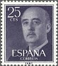 Spain 1955 General Franco 25 CTS Violet Edifil 1146. Spain 1955 1146 Franco. Uploaded by susofe